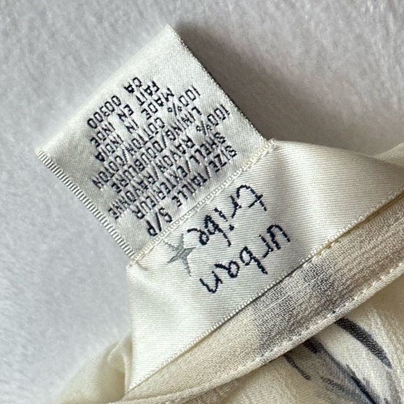 Urban Tribe Rayon White Midi Skirt with Blue Floral Print - Picture 5 of 6